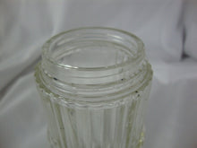Load image into Gallery viewer, Vintage Hoosier Sellers Vertical Rib with Middle Raised Band Spice Jar Bottle with Metal Lid