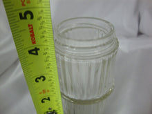 Load image into Gallery viewer, Vintage Hoosier Sellers Vertical Rib with Middle Raised Band Spice Jar Bottle with Metal Lid