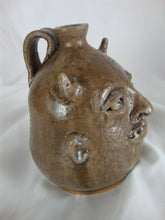 Load image into Gallery viewer, Marvin Bailey Pottery Latte Color Small 5 Inch Devil Ugly Face Jug