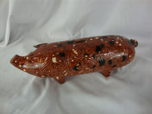 Load image into Gallery viewer, MCM Ceramic Orange Speckled Coin Bank No Bottom Coin Opening