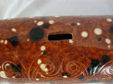 Load image into Gallery viewer, MCM Ceramic Orange Speckled Coin Bank No Bottom Coin Opening