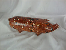 Load image into Gallery viewer, MCM Ceramic Orange Speckled Coin Bank No Bottom Coin Opening