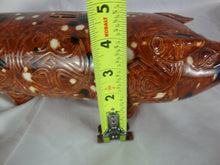 Load image into Gallery viewer, MCM Ceramic Orange Speckled Coin Bank No Bottom Coin Opening