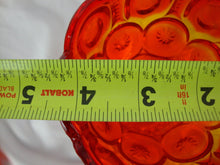 Load image into Gallery viewer, Vintage LE Smith Amberina Moon & Stars Pedestal Candy Dish with Dome Lid