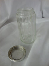 Load image into Gallery viewer, Vintage Hoosier Sellers Vertical 3 Vertical Rib Spice Jar Bottle with Metal Lid