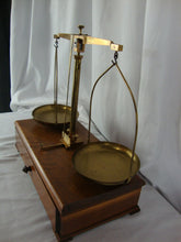 Load image into Gallery viewer, Antique Henry Troemner Apothecary Precision Balance Scale with Weights & Wood Base