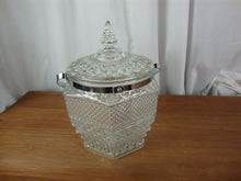 Load image into Gallery viewer, Vintage Anchor Hocking Wexford Glass Ice Bucket with Lid and Swing Handle