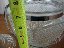 Load image into Gallery viewer, Vintage Anchor Hocking Wexford Glass Ice Bucket with Lid and Swing Handle