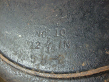 Load image into Gallery viewer, Vintage Cast Iron No. 10 12 7/16" inch Made in USA Frying Pan with Heat Ring UNRESTORED