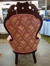 Load image into Gallery viewer, Vintage Kimball Pink Floral Upholstery Tufted Back Queen Chair