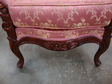 Load image into Gallery viewer, Vintage Kimball Pink Floral Upholstery Tufted Back Queen Chair