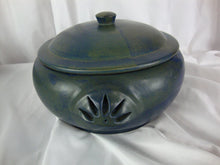 Load image into Gallery viewer, Vintage Nancy Patterson Lamb Taiwan Iron Moutain Blue Ridge Stoneware Large Steamer Pot with Lid