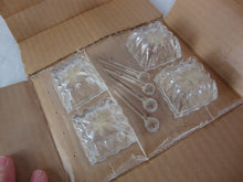Load image into Gallery viewer, Vintage Princess House Four Crystal Salt Cellars with Four Salt Spoons NOS NIB