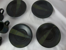 Load image into Gallery viewer, Vintage Nancy Patterson Lamb Taiwan Iron Moutain Blue Ridge Stoneware Teacup and Saucer Set of 4