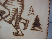 Load image into Gallery viewer, 1978 Ukraine Burned Wood Hutsul Dancing Couple Wall Plaque Decor