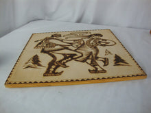 Load image into Gallery viewer, 1978 Ukraine Burned Wood Hutsul Dancing Couple Wall Plaque Decor