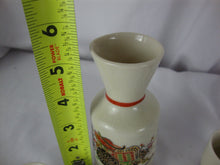 Load image into Gallery viewer, Vintage Japan Ceramic Floral Cart Sake Set with Four Cups and Decanter
