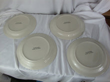 Load image into Gallery viewer, Vintage Stoneware China Dinner Plates Green Ring Set of 4