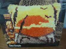 Load image into Gallery viewer, 1979 Sew Simple Sunrise T518 Latch Hook Pillow Kit 12"x12" NOS NIB