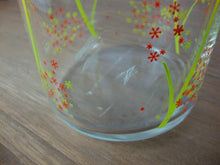 Load image into Gallery viewer, Vintage Anchor Hocking Clear Glass Yellow Green Tree Motif Canisters with Lids