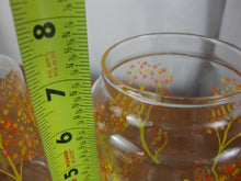 Load image into Gallery viewer, Vintage Anchor Hocking Clear Glass Yellow Green Tree Motif Canisters with Lids