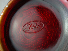 Load image into Gallery viewer, Vintage Fenton Red Carnival Persian Medallion Carnival Glass Ruffled Basket