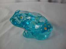 Load image into Gallery viewer, Vintage Fenton Aqua Glass Handpainted Signed Frog Figurine