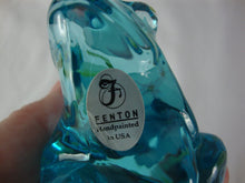 Load image into Gallery viewer, Vintage Fenton Aqua Glass Handpainted Signed Frog Figurine