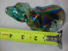 Load image into Gallery viewer, Vintage Fenton Green Carnival Glass Handpainted Polar Bear Figurine