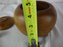 Load image into Gallery viewer, Vintage Asian Carved Teak Wood Apple Spice Lemon Lidded Jar