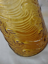 Load image into Gallery viewer, Vintage Empoli Italy Amber Textured Glass Tall Decanter Bottle with Stopper