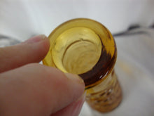 Load image into Gallery viewer, Vintage Empoli Italy Amber Textured Glass Tall Decanter Bottle with Stopper