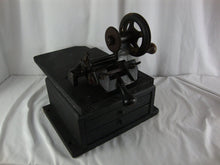 Load image into Gallery viewer, Vintage Yale USA Key Cutting Machine on Painted Wood Stand with Drawers