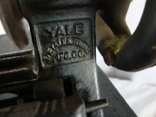 Load image into Gallery viewer, Vintage Yale USA Key Cutting Machine on Painted Wood Stand with Drawers
