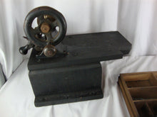 Load image into Gallery viewer, Vintage Yale USA Key Cutting Machine on Painted Wood Stand with Drawers