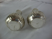 Load image into Gallery viewer, Vintage Marmod Jaccard Silverplate Flower Scrollwork Salt & Pepper Shakers Set