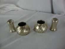 Load image into Gallery viewer, Vintage Marmod Jaccard Silverplate Flower Scrollwork Salt & Pepper Shakers Set