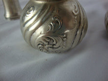 Load image into Gallery viewer, Vintage Marmod Jaccard Silverplate Flower Scrollwork Salt & Pepper Shakers Set