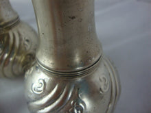 Load image into Gallery viewer, Vintage Marmod Jaccard Silverplate Flower Scrollwork Salt & Pepper Shakers Set