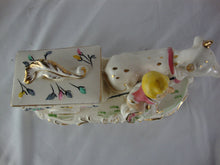Load image into Gallery viewer, Vintage Tilso Japan Ceramic Farm Girl with Cow Figurine Trinket Box