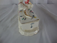 Load image into Gallery viewer, Vintage Tilso Japan Ceramic Farm Girl with Cow Figurine Trinket Box