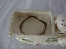 Load image into Gallery viewer, Vintage Tilso Japan Ceramic Farm Girl with Cow Figurine Trinket Box