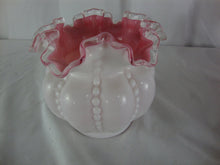 Load image into Gallery viewer, Vintage Fenton Pink Crest Beaded Melon Glass Vase