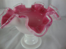 Load image into Gallery viewer, Vintage Fenton Pink Peach Crest Pedestal Candle Holder