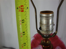 Load image into Gallery viewer, Vintage Fenton Cranberry Coin Dot Double Handle Urn Vase Electric Lamp Base NO SHADE