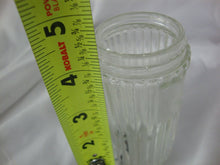 Load image into Gallery viewer, Vintage Hoosier Sellers Vertical Ribbed Spice Jar Bottle with Metal Lid