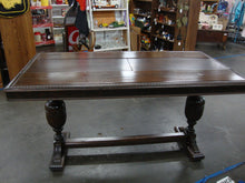 Load image into Gallery viewer, Vintage Jacobean Egg Dart Hidden Leaf Library Dining Table