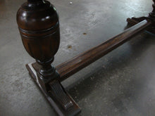 Load image into Gallery viewer, Vintage Jacobean Egg Dart Hidden Leaf Library Dining Table