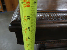 Load image into Gallery viewer, Vintage Jacobean Egg Dart Hidden Leaf Library Dining Table