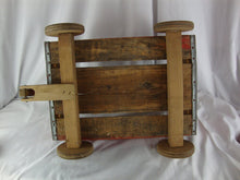 Load image into Gallery viewer, Vintage Enjoy Coca Cola Crate Wooden Wagon with Pull Handle